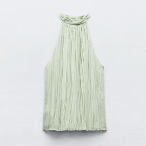 Zara sleeveless wrinkle effect top brand new with tags